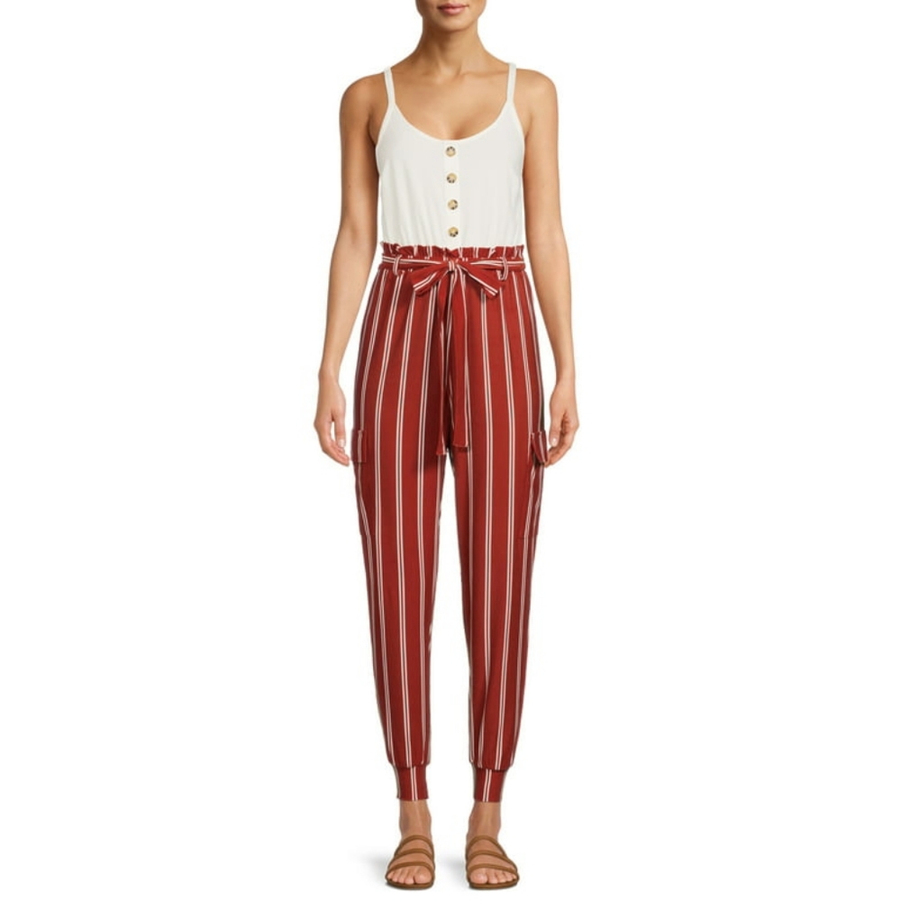 No Boundaries Paperbag Waist Jumpsuit